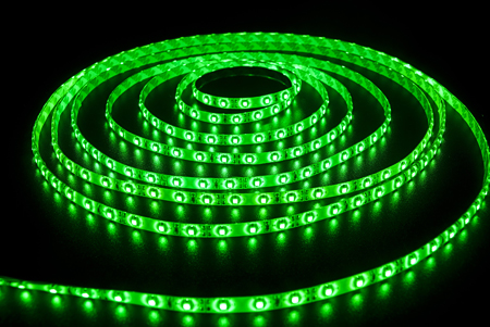 60 LED 3528 G лента в силиконе 12V,4.8W метр 10mm IP65