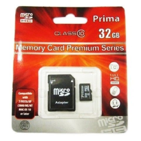 Карта памяти Micro SDHC 32GB GoPower с адаптером class10