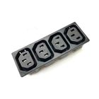 Гнездо сетевое мама 3pin 250V 10A счетверенное