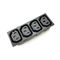 Гнездо сетевое мама 3pin 250V 10A счетверенное