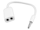 шнур 3,5JACK trio 2x3,5JACK стерео гнездо 0.15м