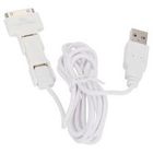 шнур USB-A-mini USB,micro USB,iPhone/iPod/iPad  0.3м