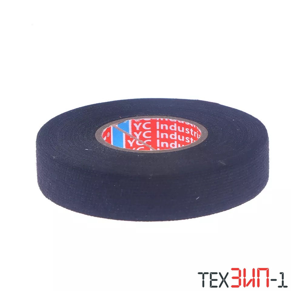 Изолента флисовая черная для жгутов ХБ 19мм Х 15м (TESA)