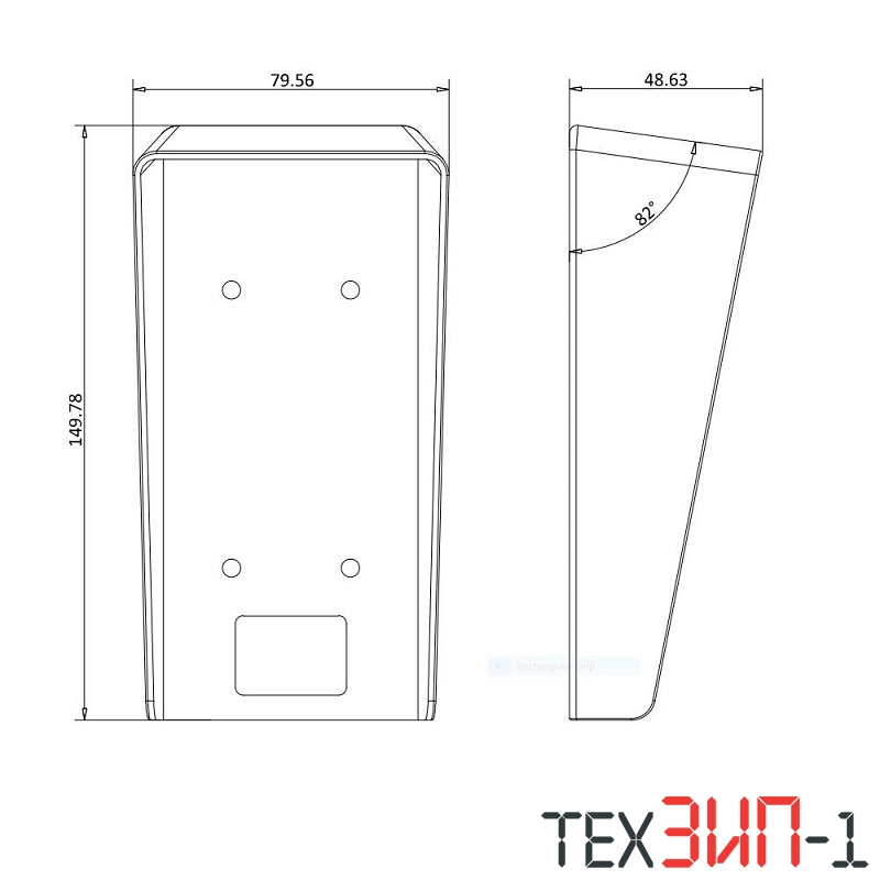 Козырек для настенного монтажа вызывной панели серии DS-KV6103/6113