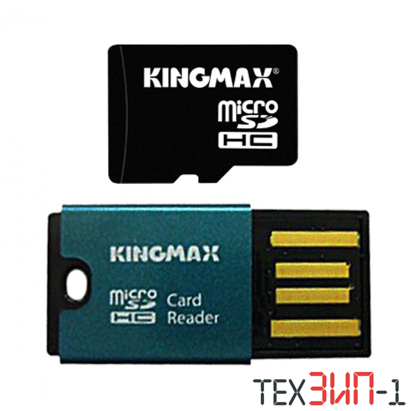 Карта памяти Micro SDHC 8GB Kingmax + USB