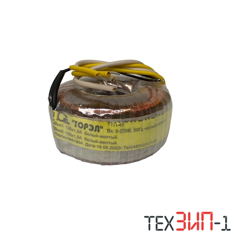 Трансформатор тороидальный 2x12V 40W 220V