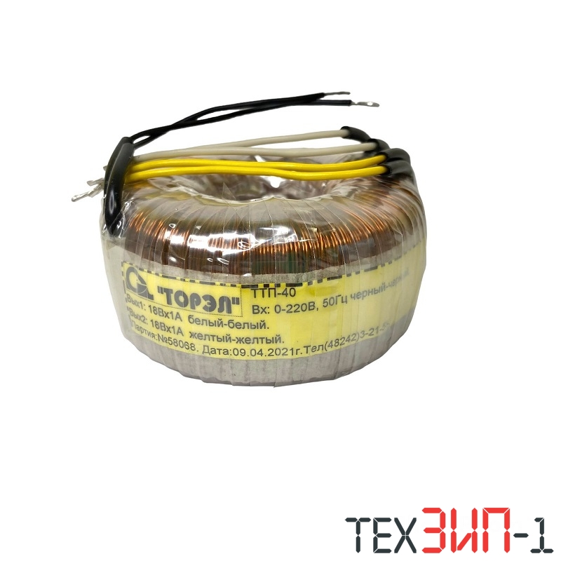 Трансформатор тороидальный 2x18V 40W 220V