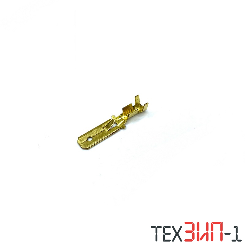 6.3 плоская неизолированная желтая длинная