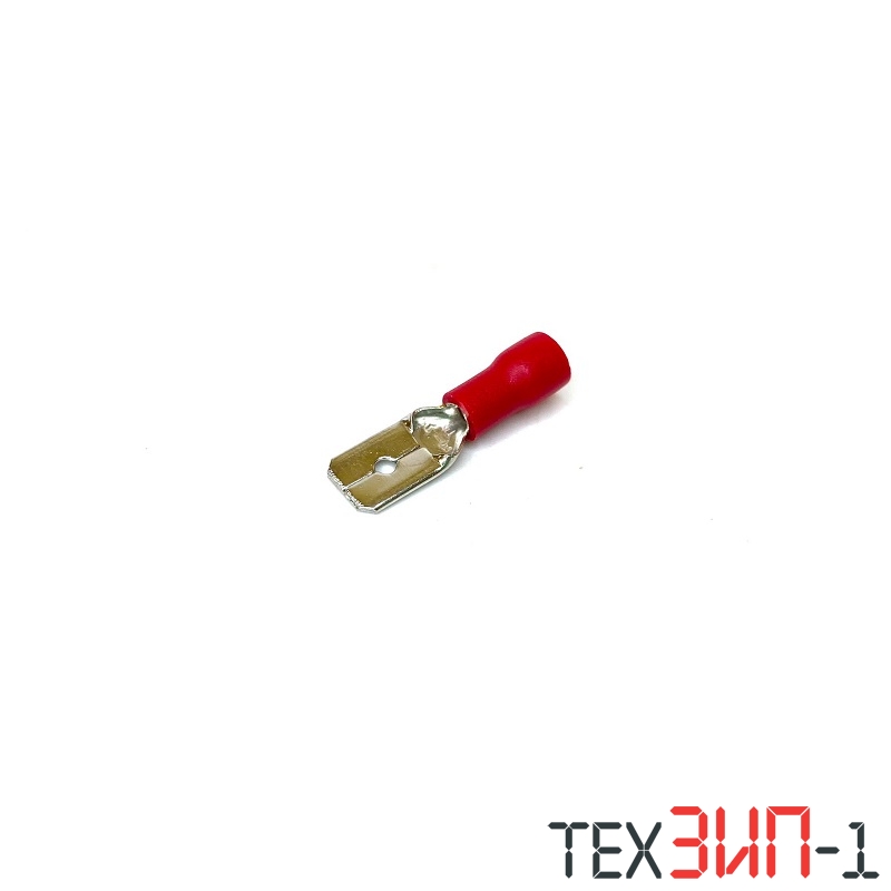 6.3 плоская ножевая изолированная красная