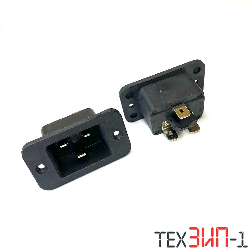 Гнездо сетевое папа 3pin 250V 10A AC-032 Разъем