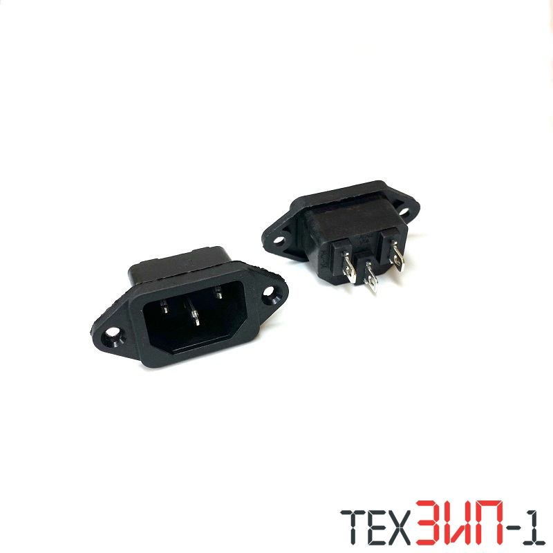 Гнездо сетевое папа 3pin 250V 10A