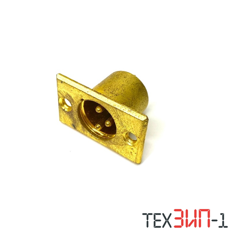 XLR папа врезной золотой