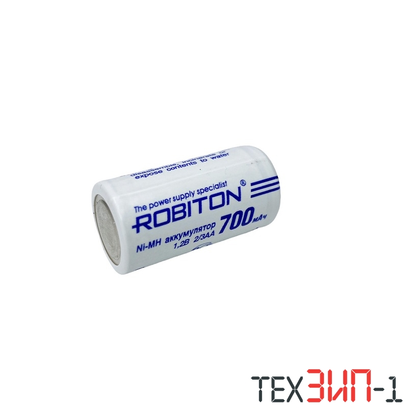2/3AA700 (1.2V,700mAh) 33.0x14.1mm Ni-MH ROBITON Аккумулятор
