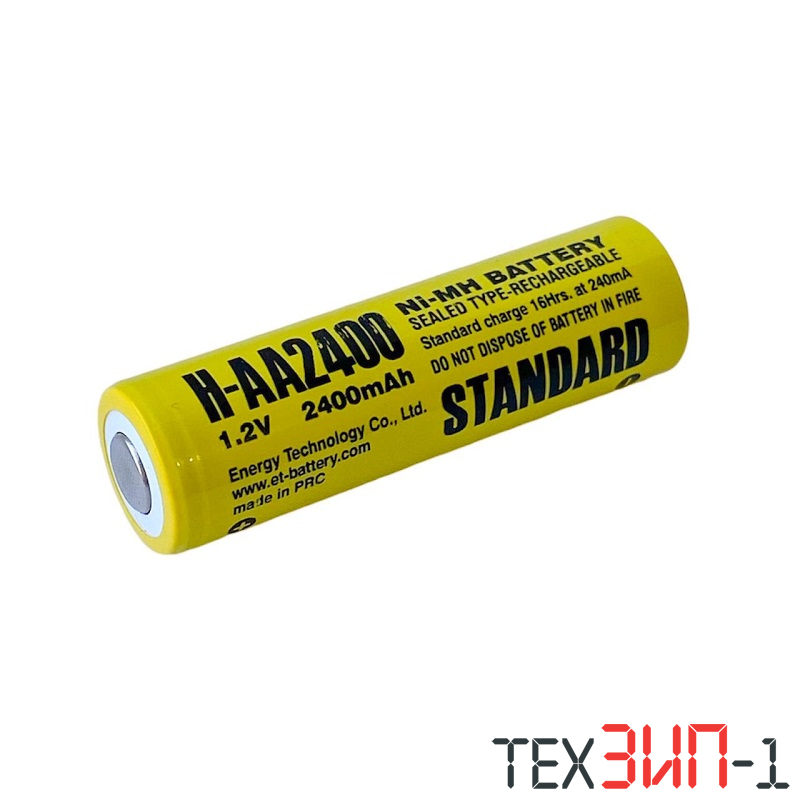 AA2400 (1.2V,2400mAh) 49.0x14.1mm NI-MH промышл. Аккумулятор