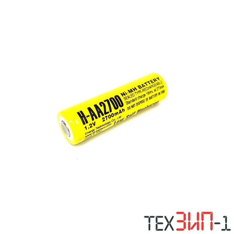 AA2700 (1.2V,2700mAh) 49.0x14.1mm NI-MH промышл. Аккумулятор