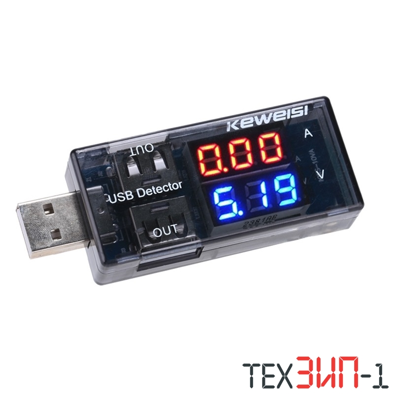 Тестер заряда USB индикация одновременная