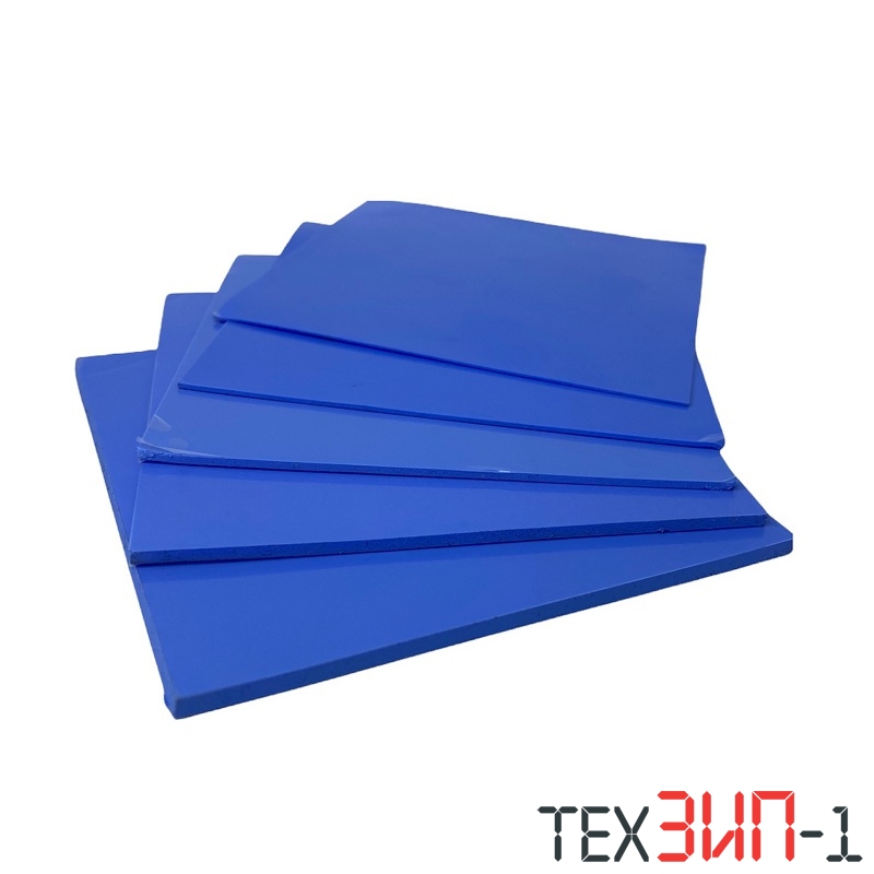Теплопроводящая резина 2x100x100mm синяя (Thermal pad)